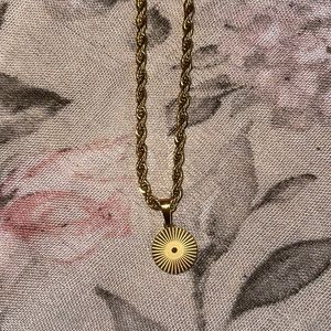 COPY - Gold Sun Pendant Necklce